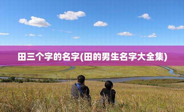 田三个字的名字(田的男生名字大全集)