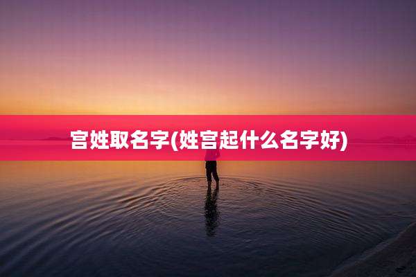 宫姓取名字(姓宫起什么名字好)