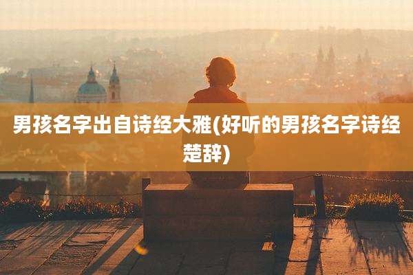 男孩名字出自诗经大雅(好听的男孩名字诗经楚辞)