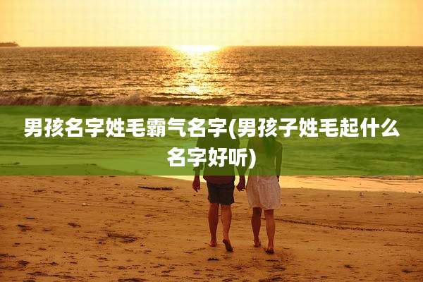 男孩名字姓毛霸气名字(男孩子姓毛起什么名字好听)
