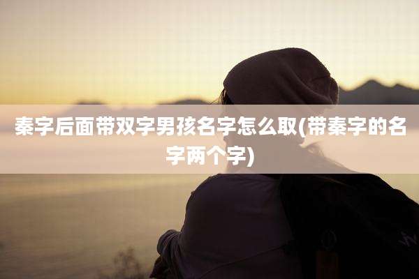 秦字后面带双字男孩名字怎么取(带秦字的名字两个字)