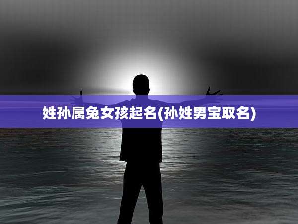 姓孙属兔女孩起名(孙姓男宝取名)
