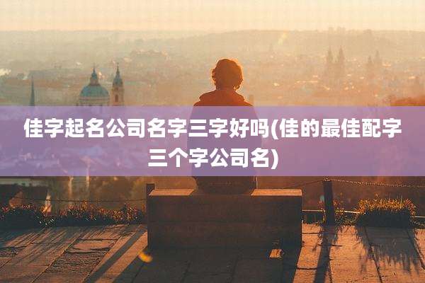 佳字起名公司名字三字好吗(佳的最佳配字三个字公司名)