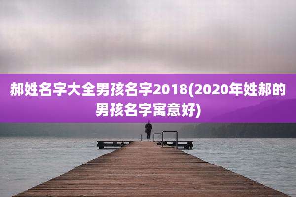 郝姓名字大全男孩名字2018(2020年姓郝的男孩名字寓意好)