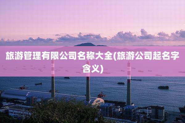 旅游管理有限公司名称大全(旅游公司起名字含义)