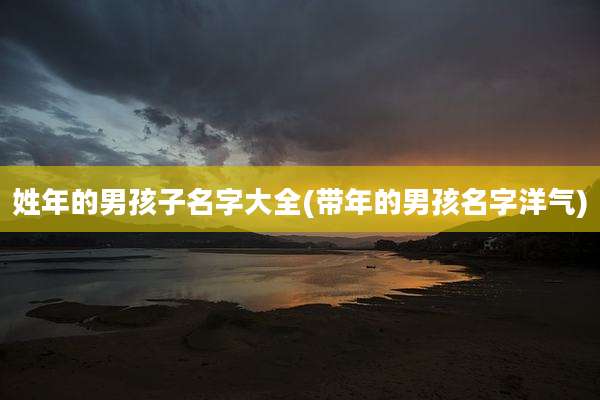 姓年的男孩子名字大全(带年的男孩名字洋气)