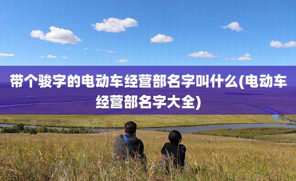 带个骏字的电动车经营部名字叫什么(电动车经营部名字大全)
