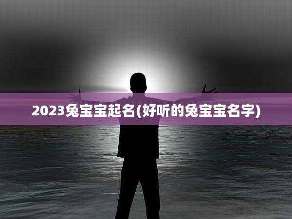 2023兔宝宝起名(好听的兔宝宝名字)
