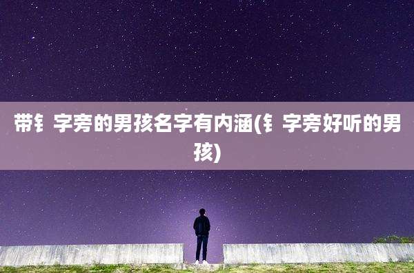 带钅字旁的男孩名字有内涵(钅字旁好听的男孩)