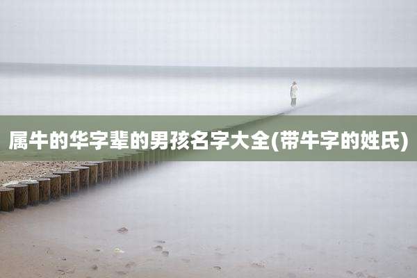 属牛的华字辈的男孩名字大全(带牛字的姓氏)
