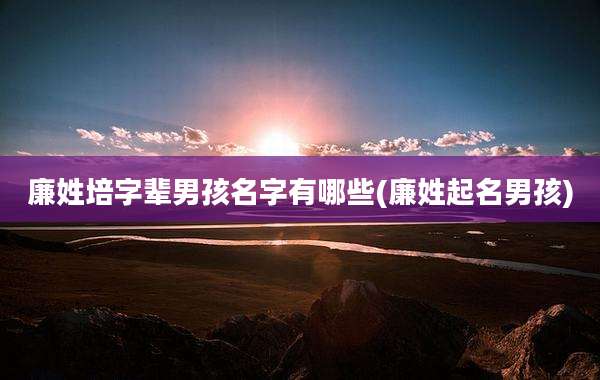 廉姓培字辈男孩名字有哪些(廉姓起名男孩)