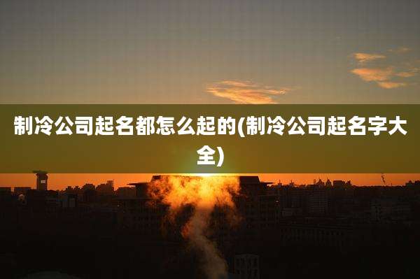 制冷公司起名都怎么起的(制冷公司起名字大全)