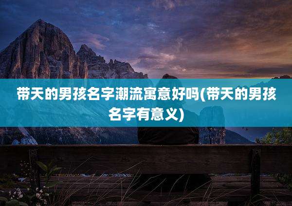 带天的男孩名字潮流寓意好吗(带天的男孩名字有意义)