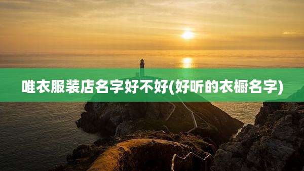 唯衣服装店名字好不好(好听的衣橱名字)