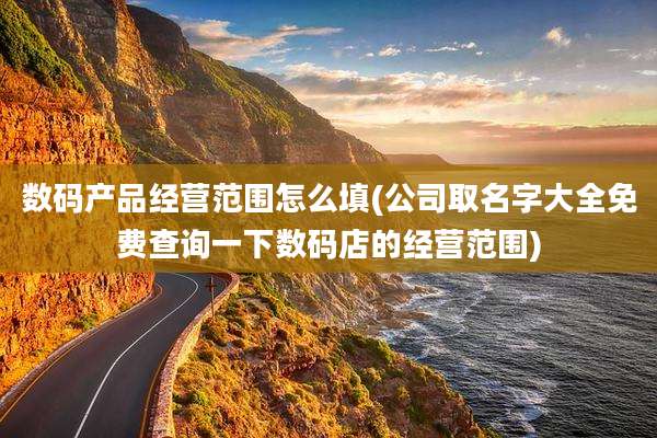 数码产品经营范围怎么填(公司取名字大全免费查询一下数码店的经营范围)
