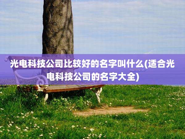 光电科技公司比较好的名字叫什么(适合光电科技公司的名字大全)
