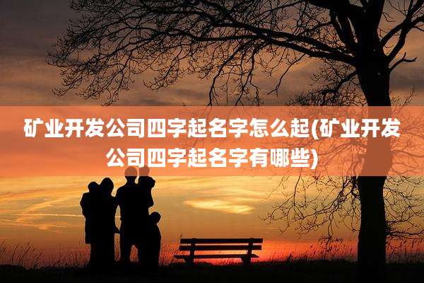 矿业开发公司四字起名字怎么起(矿业开发公司四字起名字有哪些)