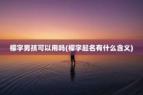 檬字男孩可以用吗(檬字起名有什么含义)