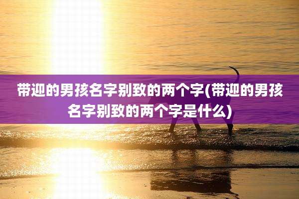 带迎的男孩名字别致的两个字(带迎的男孩名字别致的两个字是什么)