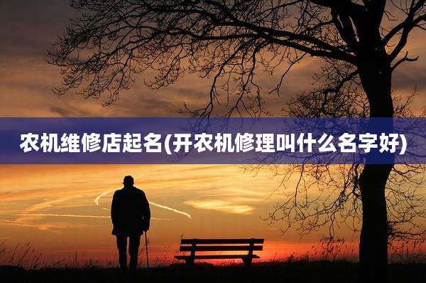 农机维修店起名(开农机修理叫什么名字好)