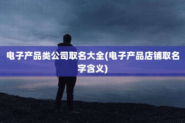 电子产品类公司取名大全(电子产品店铺取名字含义)