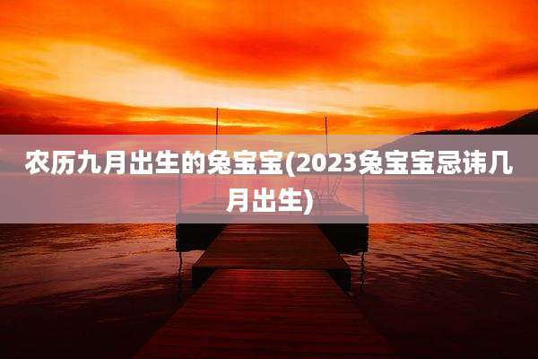 农历九月出生的兔宝宝(2023兔宝宝忌讳几月出生)