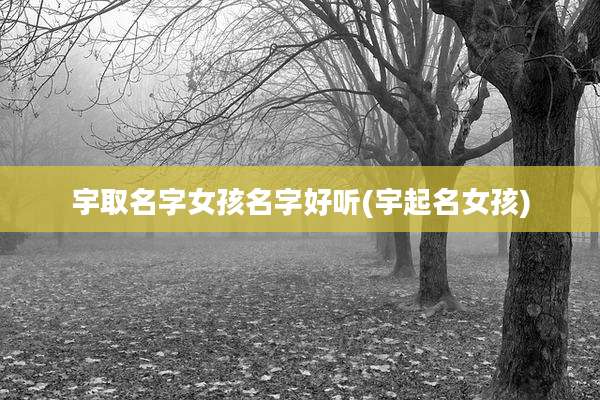 宇取名字女孩名字好听(宇起名女孩)