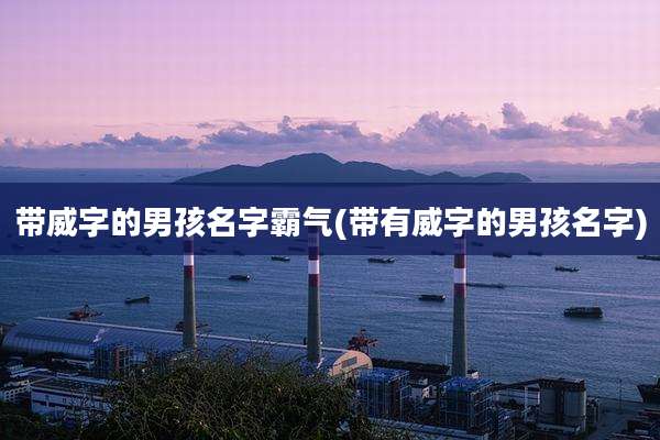 带威字的男孩名字霸气(带有威字的男孩名字)