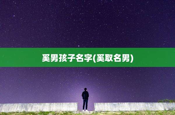 奚男孩子名字(奚取名男)
