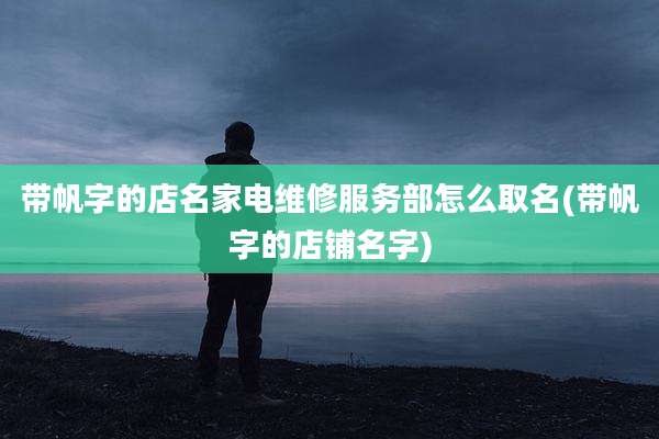 带帆字的店名家电维修服务部怎么取名(带帆字的店铺名字)