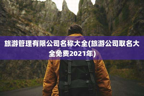 旅游管理有限公司名称大全(旅游公司取名大全免费2021年)