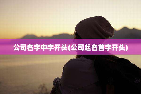 公司名字中字开头(公司起名首字开头)