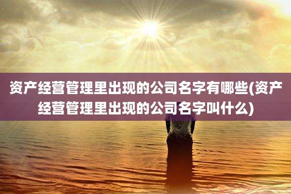 资产经营管理里出现的公司名字有哪些(资产经营管理里出现的公司名字叫什么)