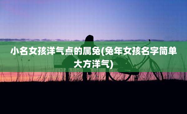小名女孩洋气点的属兔(兔年女孩名字简单大方洋气)