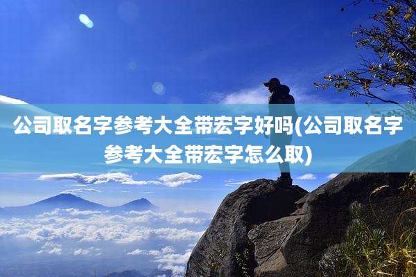 公司取名字参考大全带宏字好吗(公司取名字参考大全带宏字怎么取)