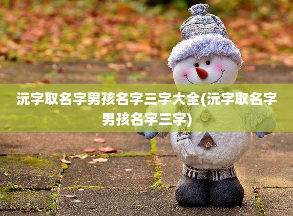 沅字取名字男孩名字三字大全(沅字取名字男孩名字三字)