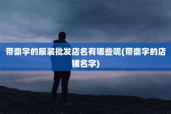 带鼎字的服装批发店名有哪些呢(带鼎字的店铺名字)