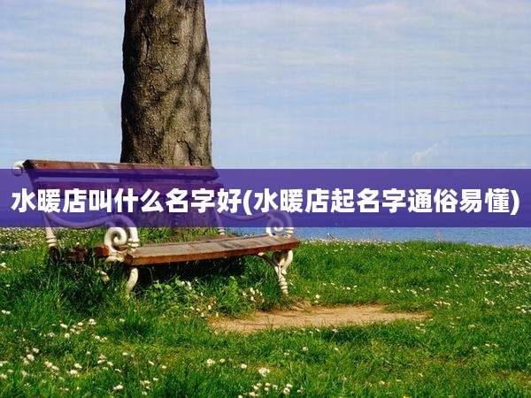 水暖店叫什么名字好(水暖店起名字通俗易懂)