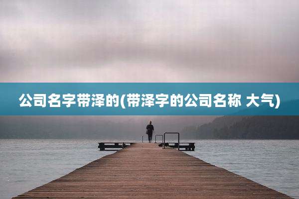 公司名字带泽的(带泽字的公司名称 大气)