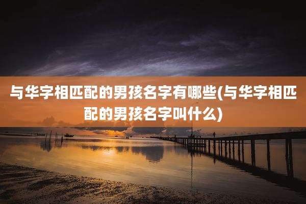 与华字相匹配的男孩名字有哪些(与华字相匹配的男孩名字叫什么)