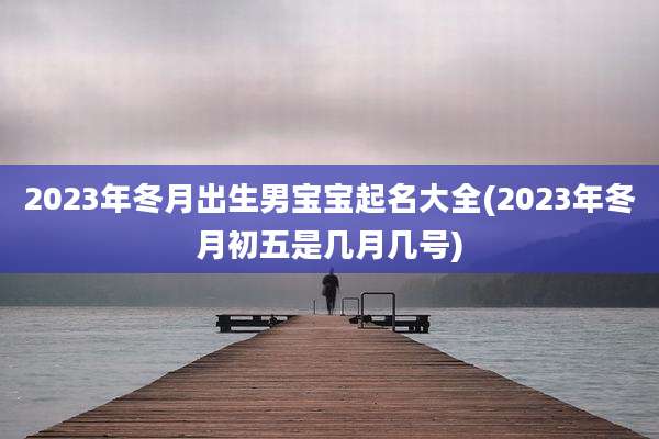 2023年冬月出生男宝宝起名大全(2023年冬月初五是几月几号)