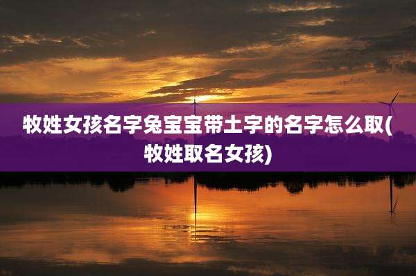 牧姓女孩名字兔宝宝带土字的名字怎么取(牧姓取名女孩)