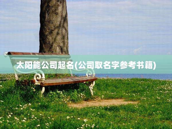 太阳能公司起名(公司取名字参考书籍)