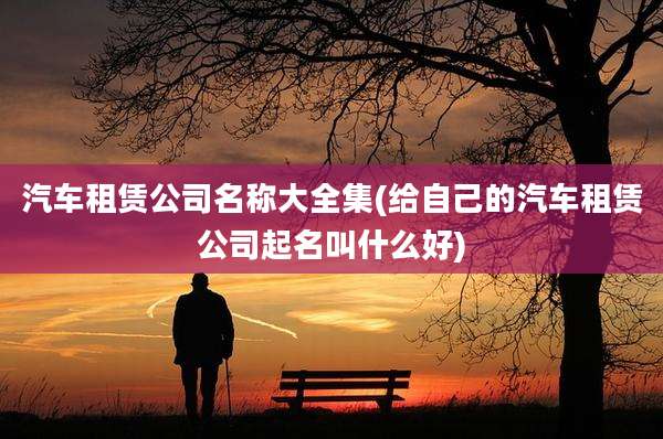 汽车租赁公司名称大全集(给自己的汽车租赁公司起名叫什么好)