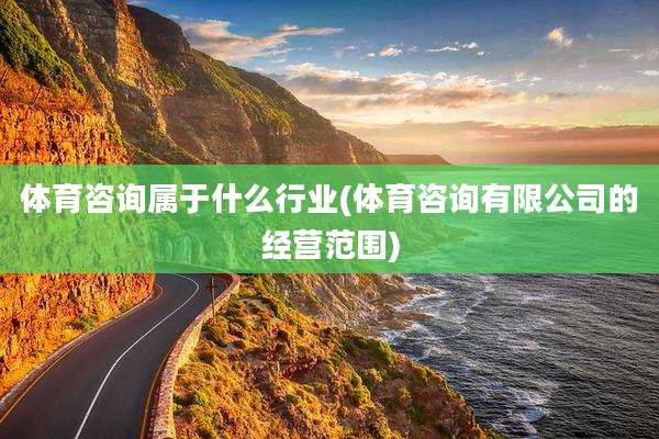 体育咨询属于什么行业(体育咨询有限公司的经营范围)