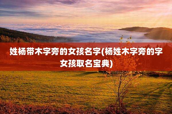 姓杨带木字旁的女孩名字(杨姓木字旁的字女孩取名宝典)