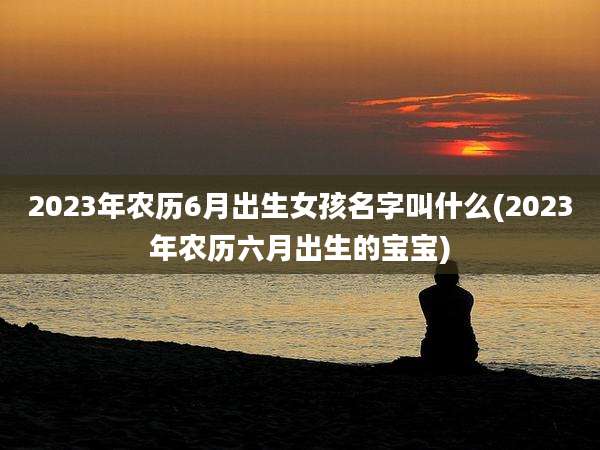 2023年农历6月出生女孩名字叫什么(2023年农历六月出生的宝宝)