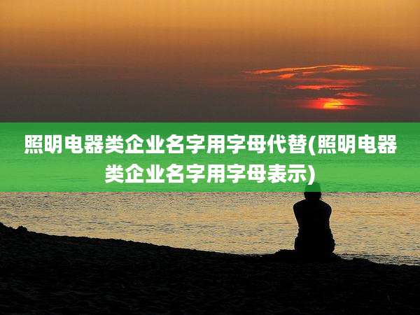 照明电器类企业名字用字母代替(照明电器类企业名字用字母表示)