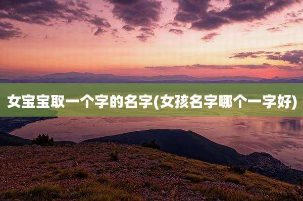 女宝宝取一个字的名字(女孩名字哪个一字好)