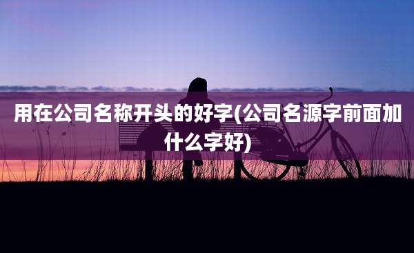 用在公司名称开头的好字(公司名源字前面加什么字好)
